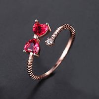 Ring Fashion Korean Simple Lady Bow Opening Adjustable Ring Jewelry Gift Trendy sku image 2