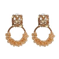 Fashion Geometric Inlaid Pearls Alloy Acrylic Earrings Ear Studs sku image 3