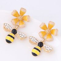 Fashion Sweet Ol Flower Bee Ear Studs Wholesale main image 1