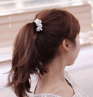 Korean Fashion Sweet Wild Ball Bud Pearl Hair Rope Elastic Hair Accessories Hair Rope main image 1