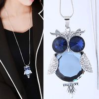 Fashion Metal Owl Gemstone Accessories Tassel Long Money Chain Sweater Chain Wholesale main image 1