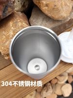 Korean Stainless Steel Mug Portable Coffee Cup With Straw Simple Student Water Cup main image 5
