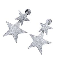 Fashion Copper Brilliant Lucky Star Zirconia Earring Earrings main image 1