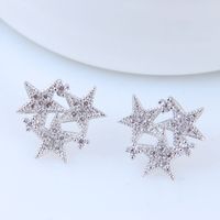 Korean Fashion Sweet Inlaid Zircon Meteor Stud Earrings Wholesale main image 1
