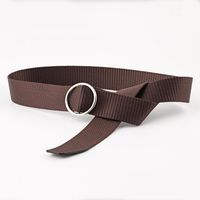 Basic Round Iron Unisex Leather Belts main image 6