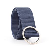 Basic Round Iron Unisex Leather Belts sku image 9