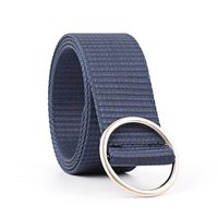 Basic Round Iron Unisex Leather Belts sku image 3