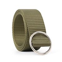 Basic Round Iron Unisex Leather Belts sku image 5