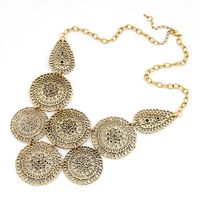 Fashion Vintage Metal Hollow Flower Buds Wild Necklace Wholesale main image 1