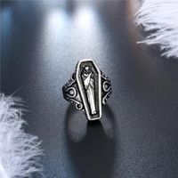 Vintage Silver Ring Dripping Open Grim Reaper Ring main image 3