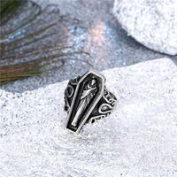 Vintage Silver Ring Dripping Open Grim Reaper Ring main image 2