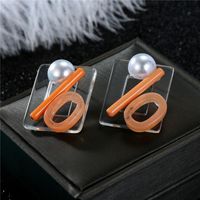 Jewelry Geometric Acrylic Earrings Pearl Earrings Wholesales Yiwu Suppliers China main image 4