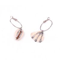 New Fashion Simple Natural Shell Earrings Silver Powder Shell Earrings Earrings Wholesale main image 5