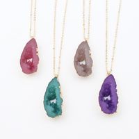 Jewelry Hollow Resin Necklace New Exaggerated Imitation Natural Stone Pendant Necklace main image 1