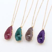 Jewelry Hollow Resin Necklace New Exaggerated Imitation Natural Stone Pendant Necklace main image 3