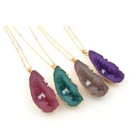 Jewelry Hollow Resin Necklace New Exaggerated Imitation Natural Stone Pendant Necklace main image 6
