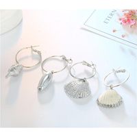 New Fashion Natural Shell Earrings Silver Shell Earrings Earrings Wholesale main image 4