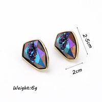 Jewelry Color Imitation Natural Stone Earrings Imitation Agate Earrings Resin Earrings Yiwu main image 4