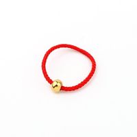 Schmuck Farb Konservierung Vietnam Ancient Fashajin Ring Douyin Gleichen Stretch Net Red Transfer Bead Ring Red Seil Ring main image 2