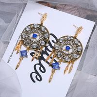 Bohemian Jewelry Geometric Long Diamond Tassel Earrings For Women Earrings main image 4