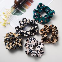 Fashion Leopard Fabric Hair Band Korean Large Hair Rope Cheap Rubber Band Head Rope Wholesale main image 2