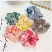 Chiffon Large Intestine Hair Ring Candy Color Simple Tie Hair Elastic Band Cute Hair Accessories main image 1