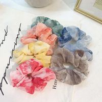 Chiffon Large Intestine Hair Ring Candy Color Simple Tie Hair Elastic Band Cute Hair Accessories main image 3