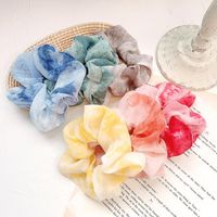 Chiffon Large Intestine Hair Ring Candy Color Simple Tie Hair Elastic Band Cute Hair Accessories main image 4