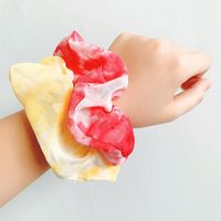 Chiffon Large Intestine Hair Ring Candy Color Simple Tie Hair Elastic Band Cute Hair Accessories main image 5