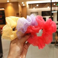 Eugen Yarn Large Intestine Hair Ring For Women Solid Color Simple Tie Hair Elastic Band Hair Rope Holster Hair Accessories main image 4
