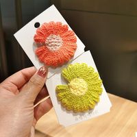 Children&#39;s Daisy Hairpin Girl Princess Cute Wool Small Hairpin Hairpin Clip Back Head Top Clip main image 5