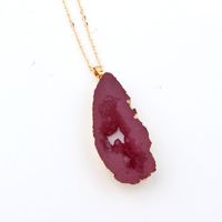 Jewelry Hollow Resin Necklace New Exaggerated Imitation Natural Stone Pendant Necklace sku image 1