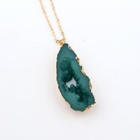 Jewelry Hollow Resin Necklace New Exaggerated Imitation Natural Stone Pendant Necklace sku image 2