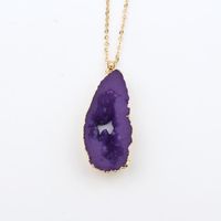 Jewelry Hollow Resin Necklace New Exaggerated Imitation Natural Stone Pendant Necklace sku image 3