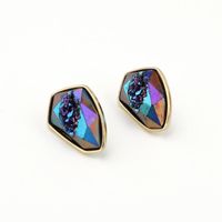 Jewelry Color Imitation Natural Stone Earrings Imitation Agate Earrings Resin Earrings Yiwu sku image 1