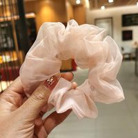 Eugen Yarn Large Intestine Hair Ring For Women Solid Color Simple Tie Hair Elastic Band Hair Rope Holster Hair Accessories sku image 4