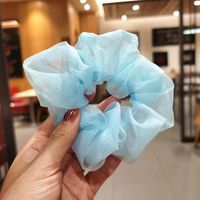 Eugen Yarn Large Intestine Hair Ring For Women Solid Color Simple Tie Hair Elastic Band Hair Rope Holster Hair Accessories sku image 6