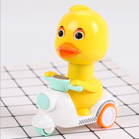 Push Press Little Yellow Duck Cartoon Flyback Motorcycle Pull Back Car Children Toys Wholesale main image 6
