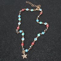 New Fashion Devil Eye Chain Wild Pentagram Pendant Clavicle Chain Necklace Women Wholesale main image 5