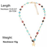 New Fashion Devil Eye Chain Wild Pentagram Pendant Clavicle Chain Necklace Women Wholesale main image 6