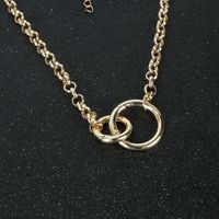 New Fashion Double Ring Pendant Pure Alloy Series Necklace Wholesale main image 4