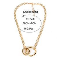 New Fashion Double Ring Pendant Pure Alloy Series Necklace Wholesale main image 6