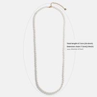 Korean Pearl Long Money Chain Simple Sweater Chain Large Pearl Beaded Necklace Wholesale main image 4