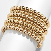 Simple Basic Color-preserving 6mm Copper Bead Bracelet Fashion Wild Bracelet Wholesale main image 2