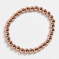 Simple Basic Color-preserving 6mm Copper Bead Bracelet Fashion Wild Bracelet Wholesale main image 6