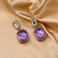 Super Simple Rhinestone Earrings For Women main image 4