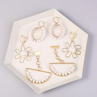 Earrings Geometric Long Baroque Pearl Earrings New Hand-woven Exaggerated Earring Jewelry main image 4