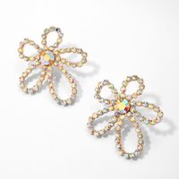 Korean New Style Diamond Earrings 925 Silver Needle Hypoallergenic Flower Pearl Fashion Earrings Wholesale main image 1