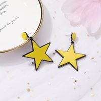 Korean New Fashion Acrylic Pentagram Earrings For Women Wholesale main image 5