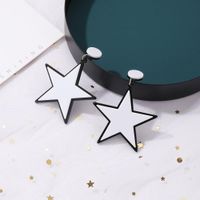 Korean New Fashion Acrylic Pentagram Earrings For Women Wholesale main image 6